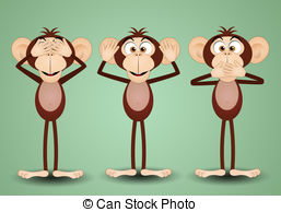 Three wise monkeys Clipart and Stock Illustrations. 177.