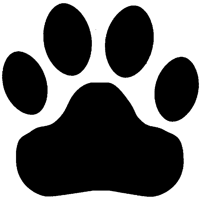 Panther paw print clip art.