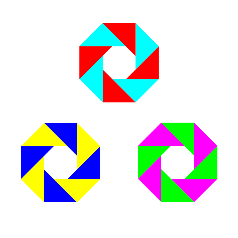 Free Clipart: Half squares 3 octogons.