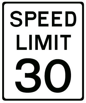 30 Speed Limit Sign Clipart.