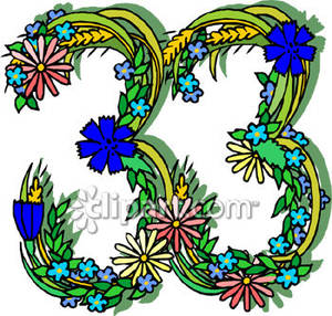 Clip Art Numbers 33 Clipart.