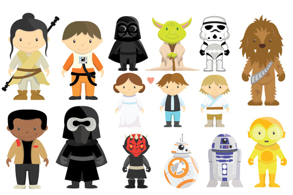 Star Wars Characters Clip Art.