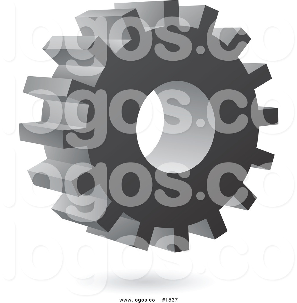 Royalty Free Vector 3d Gray Gear Wheel Icon Logo by cidepix.
