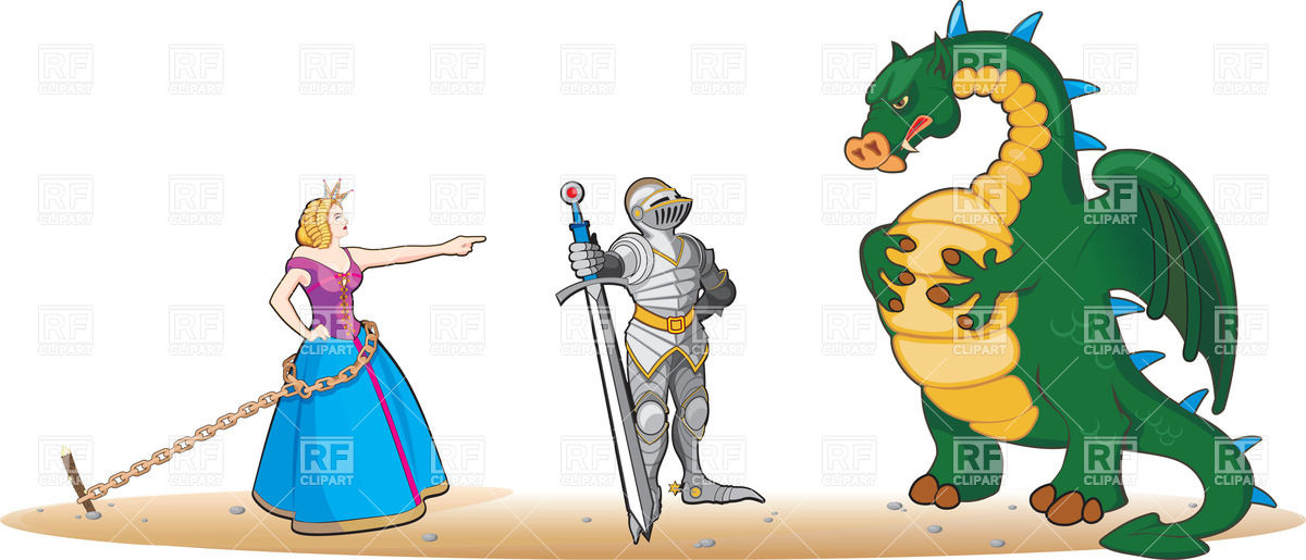 Knight And Dragon Clipart.