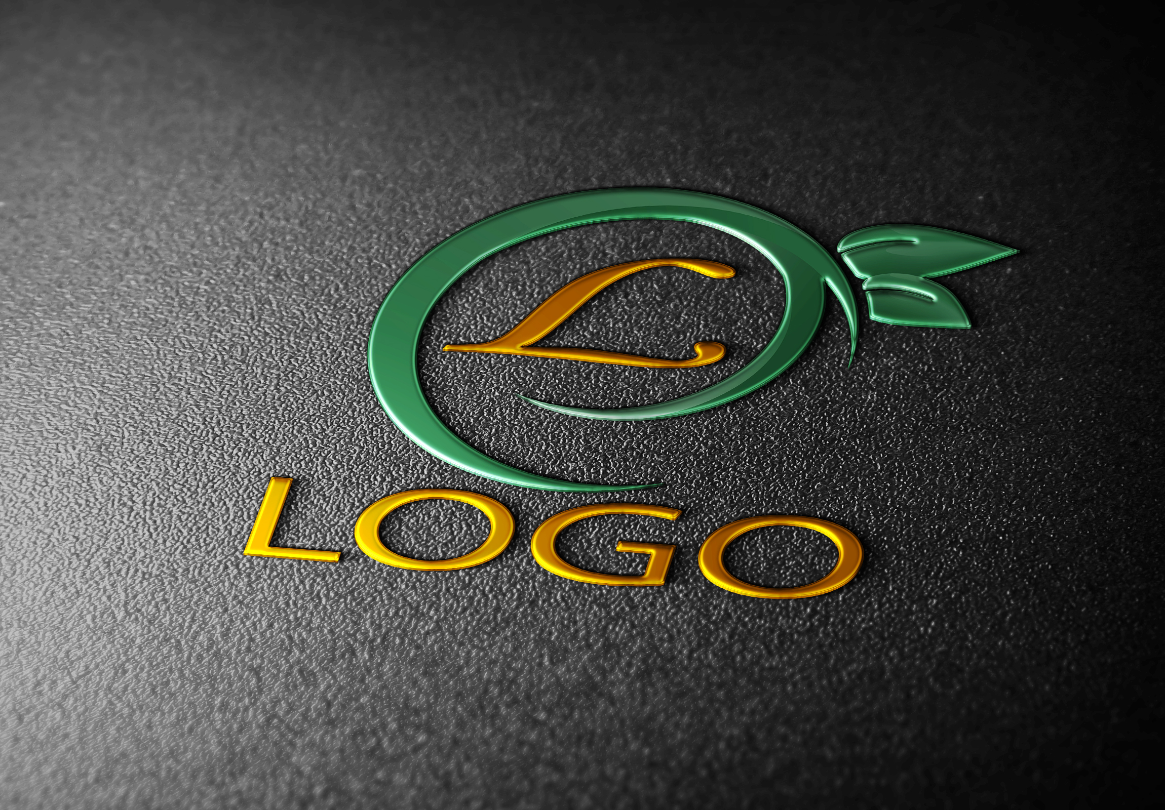 3d mockup of logo