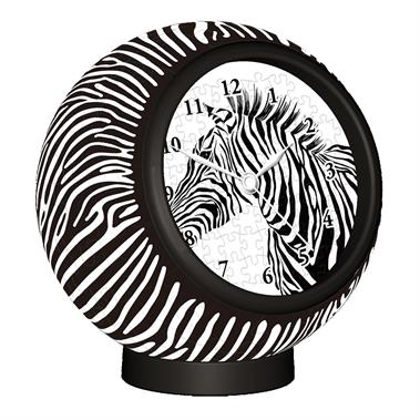 Details about Pintoo Puzzle Clock Zebra Pattern 145 Piece with Working  Clock KC1004.