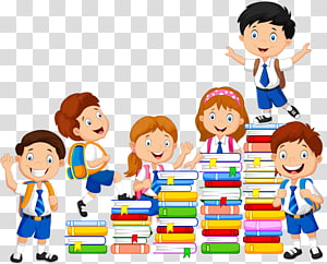 School Children transparent background PNG cliparts free.