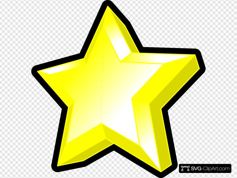3d Star Clip art, Icon and SVG.