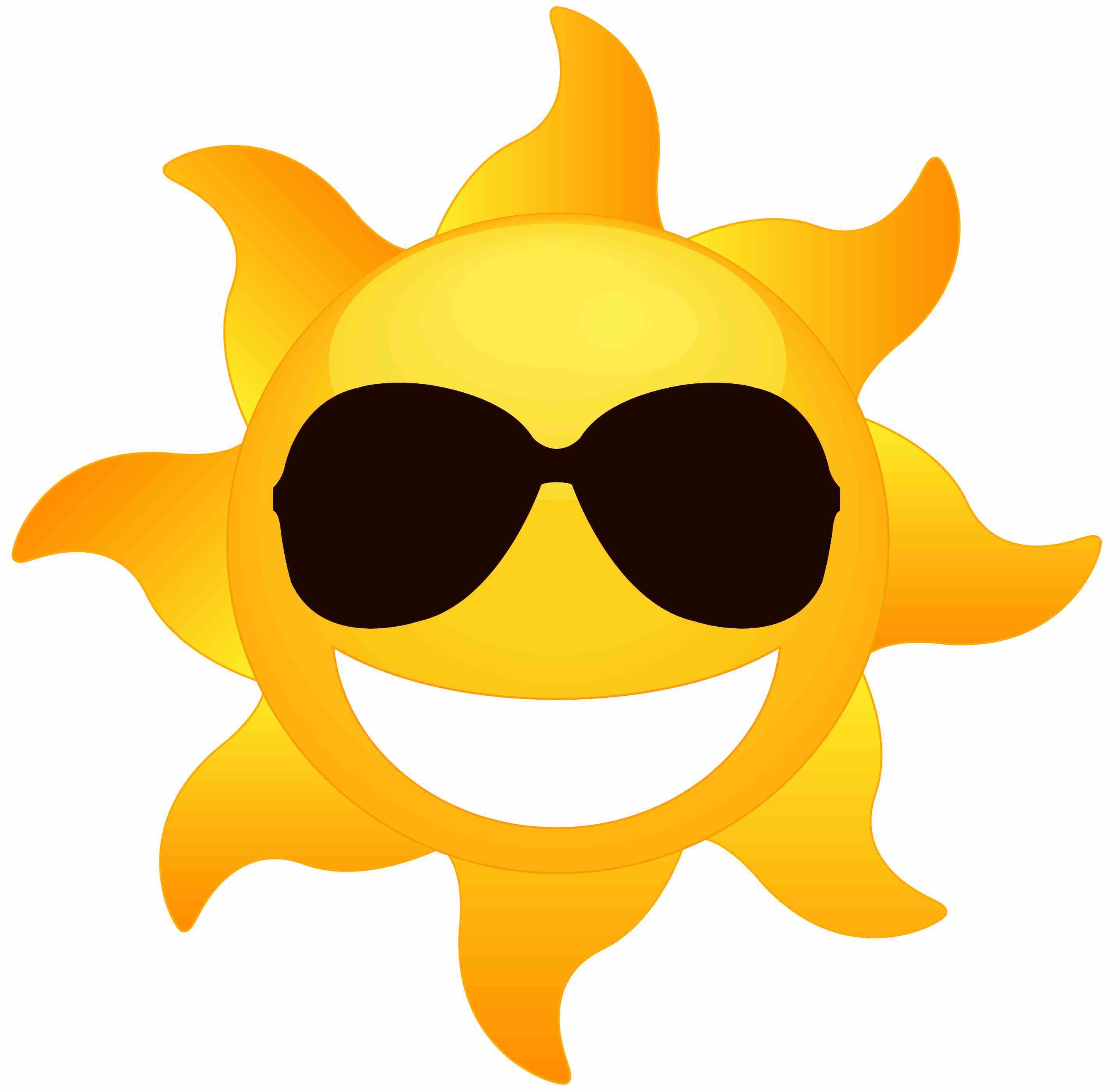 Sun Wearing Sunglasses Coloring Page.