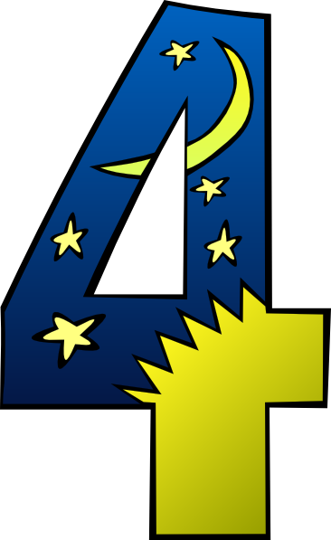 Number 4 Clipart.