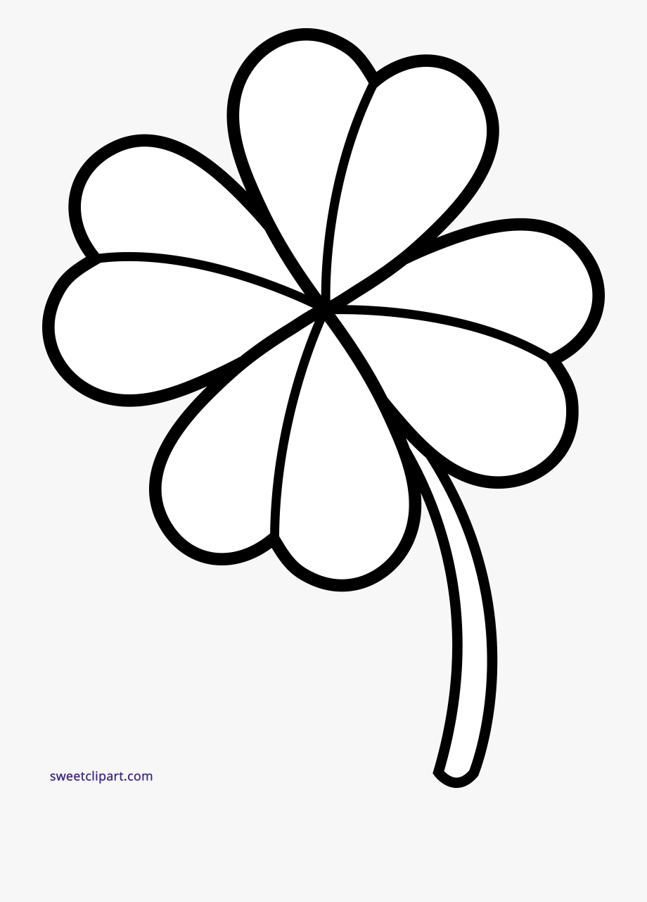 Clover Clipart Black And White.