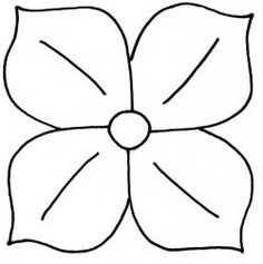 4 petal flower template.