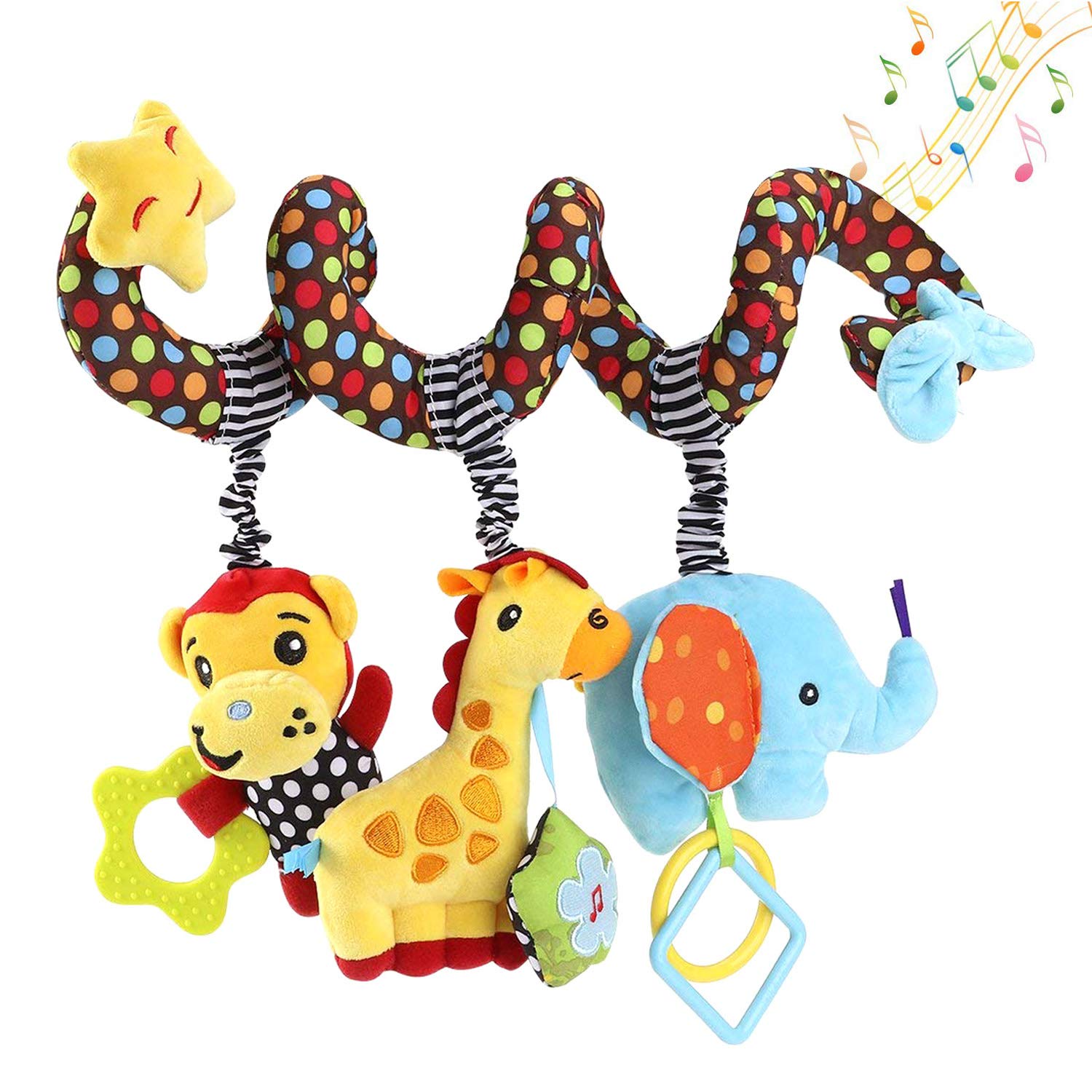 willway Hanging Toys for Car Seat Crib Mobile, Infant Baby Spiral Plush  Toys for Crib Bed Stroller Car Seat Bar.