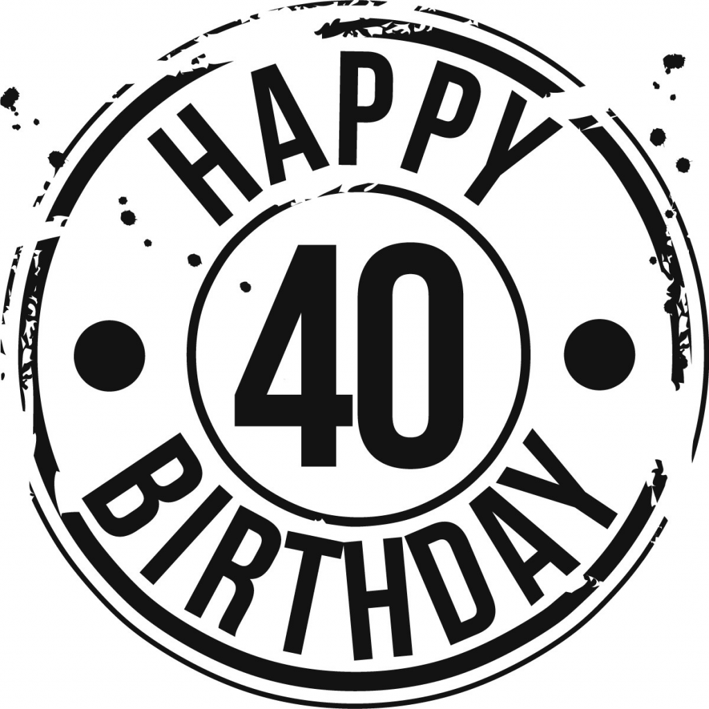 40th Birthday Clipart Images.