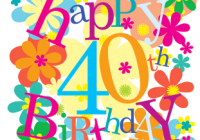 Happy 40th birthday clipart free » Clipart Station.