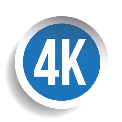 4K ultra HD icon.