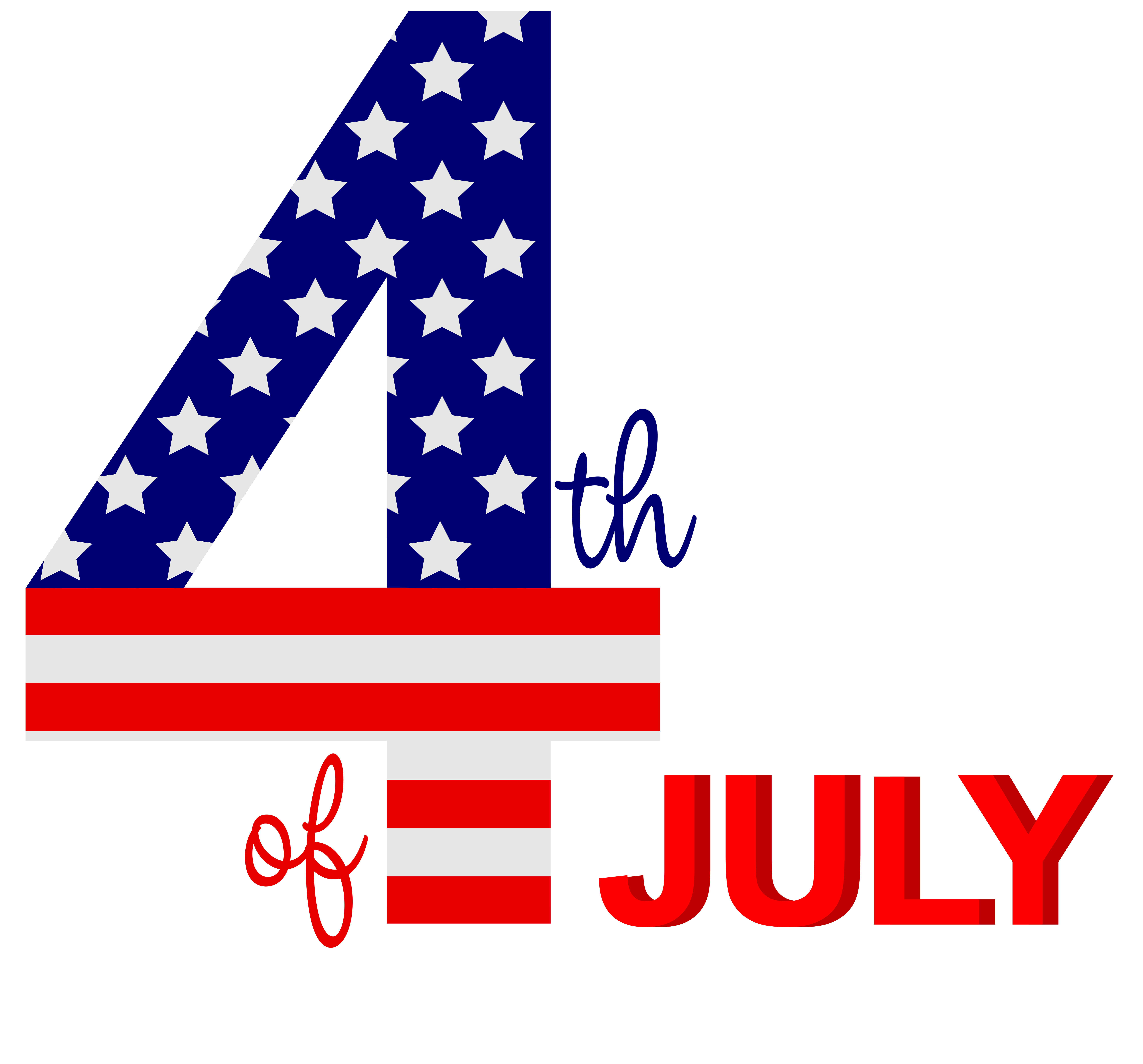 4th of July PNG Clip Art Image.