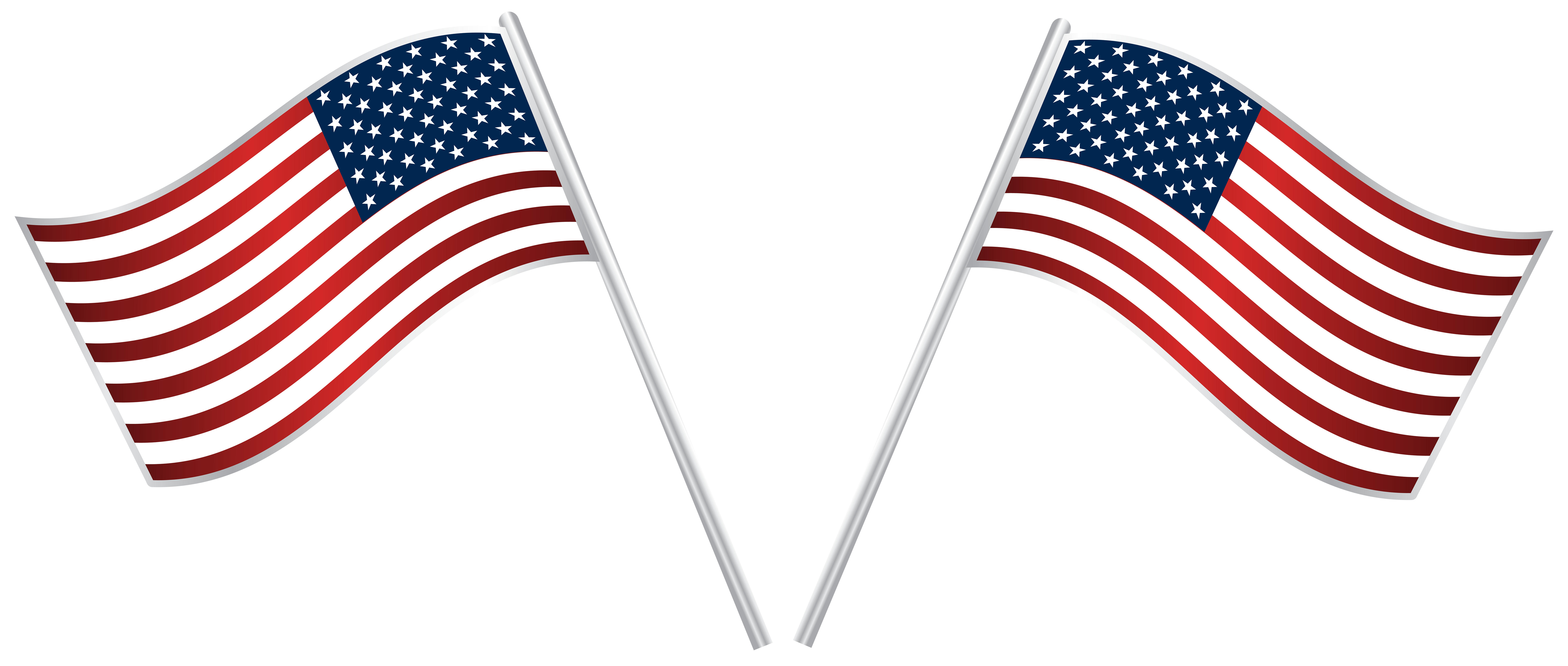USA Flags PNG Clip Art Image.