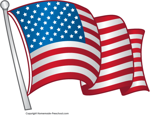 Free American flags clipart, ready for PERSONAL and.