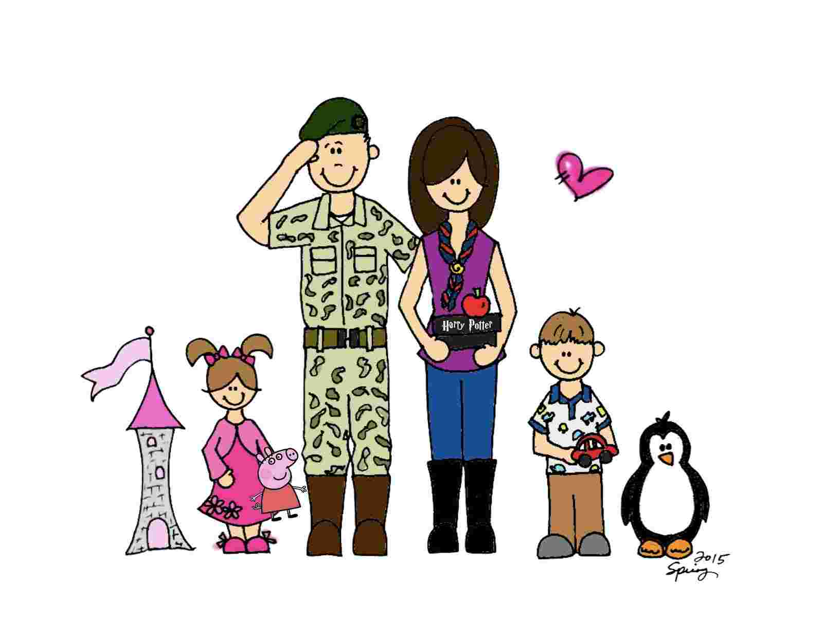 Cliparts Library: Military Family Clipart 5 Spring Time.