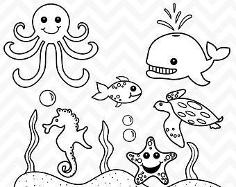 under the sea black and white clipart 10 free Cliparts | Download