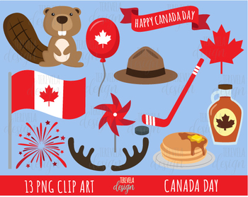 50% SALE CANADA DAY clipart, canada clipart, maple syrup, beaver, maple leaf.