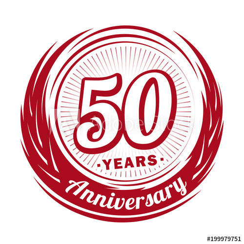50 years anniversary. Anniversary logo design. 50 years logo.