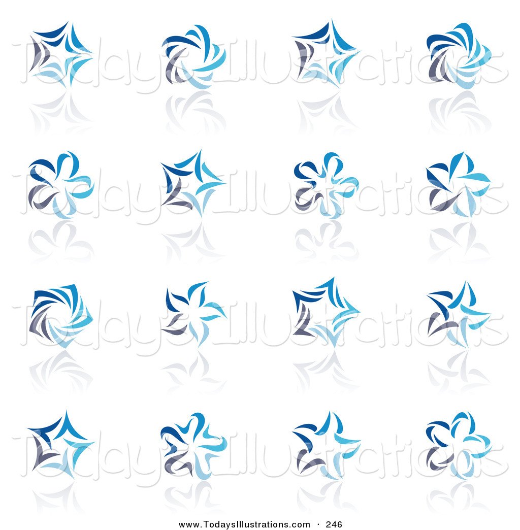 Blue abstract clipart.