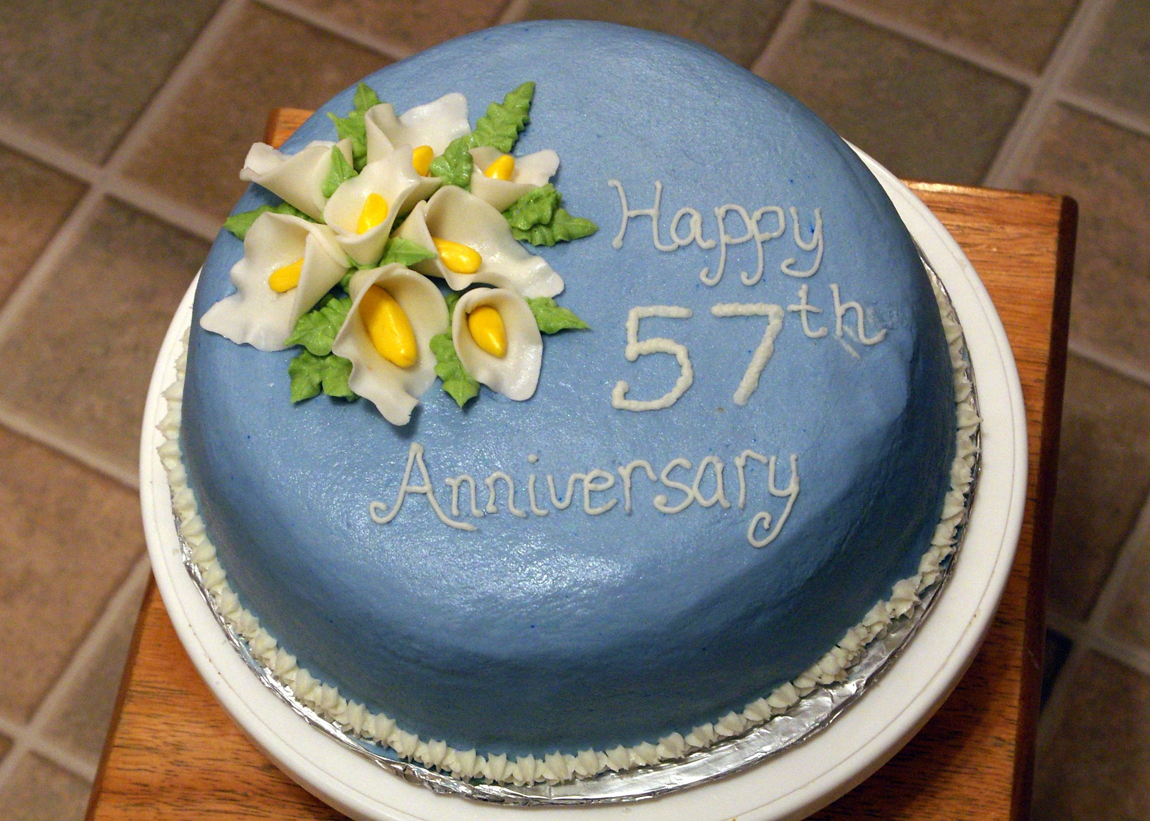57th Wedding Anniversary Mini Cake in 2019.