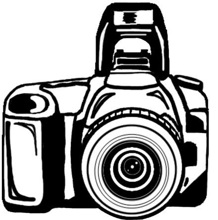 Camera clipart black and white free clipart.