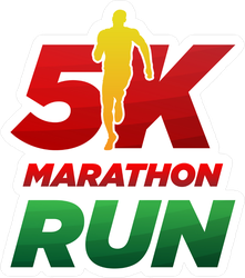 5k Marathon Running Logo.