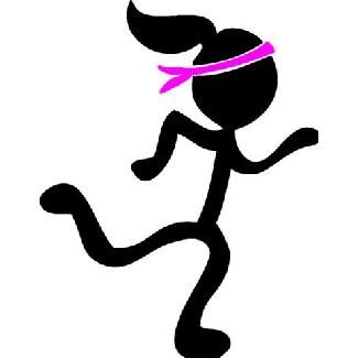 5k Runner Girl Clipart.