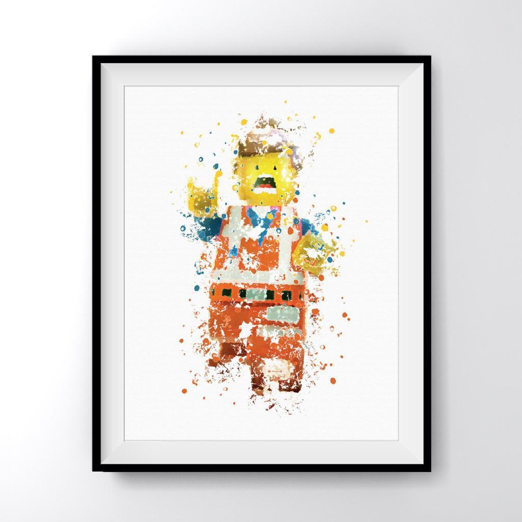 Lego Man Emmet Art Print Poster.