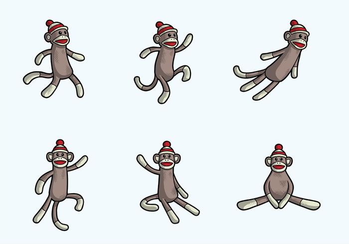 6 Sock Monkeys.