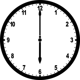 Clock 6:00.