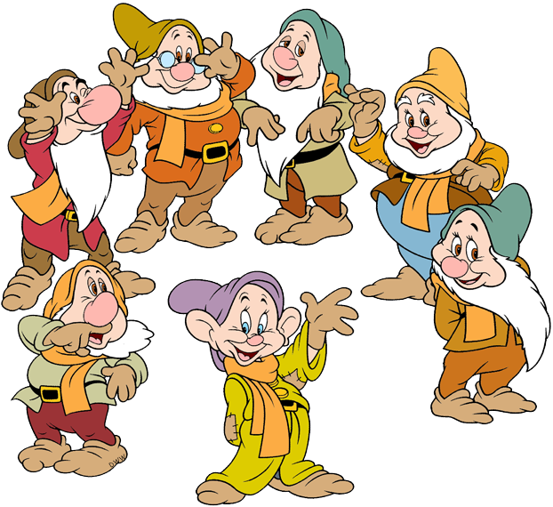 The Seven Dwarfs Clip Art.
