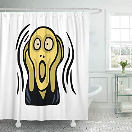 Amazon.com: Emvency Shower Curtain Scream Clipart of The.