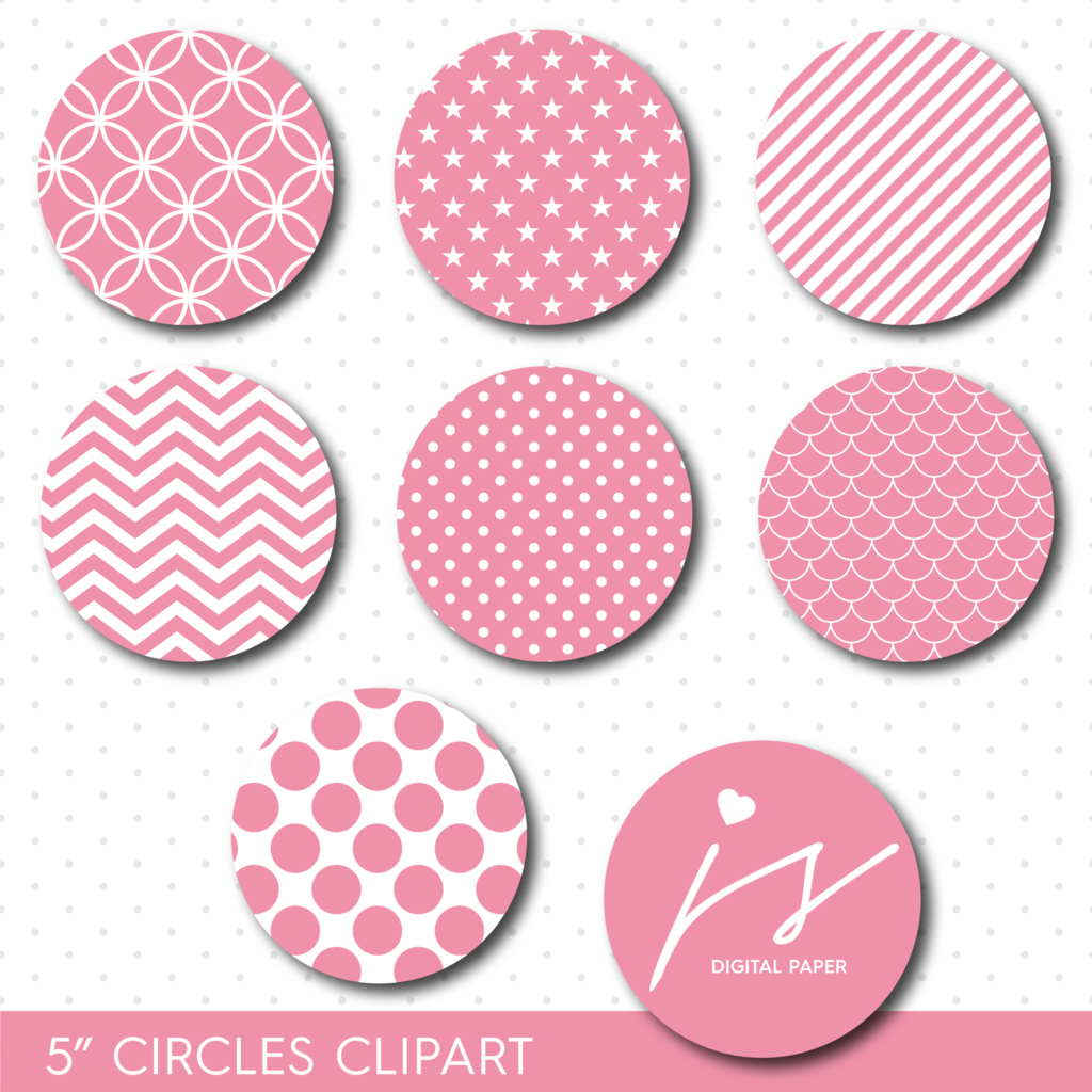 Cotton candy pink circles clipart, Bottle cap clipart, Collage.