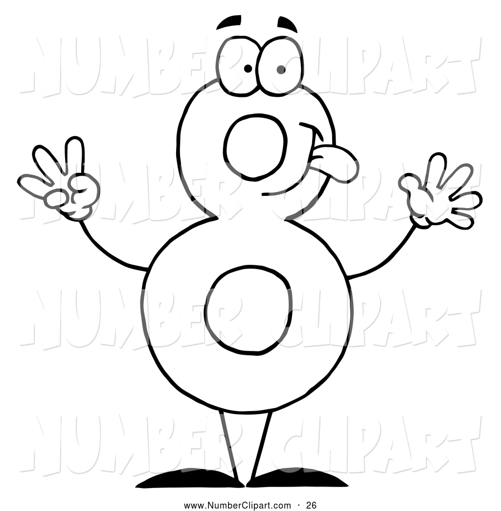 Eight clipart black and white 5 » Clipart Station.