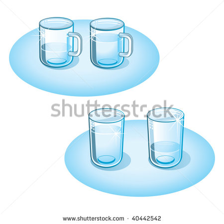 Glass Of Water Half Full Stock Images, Royalty.