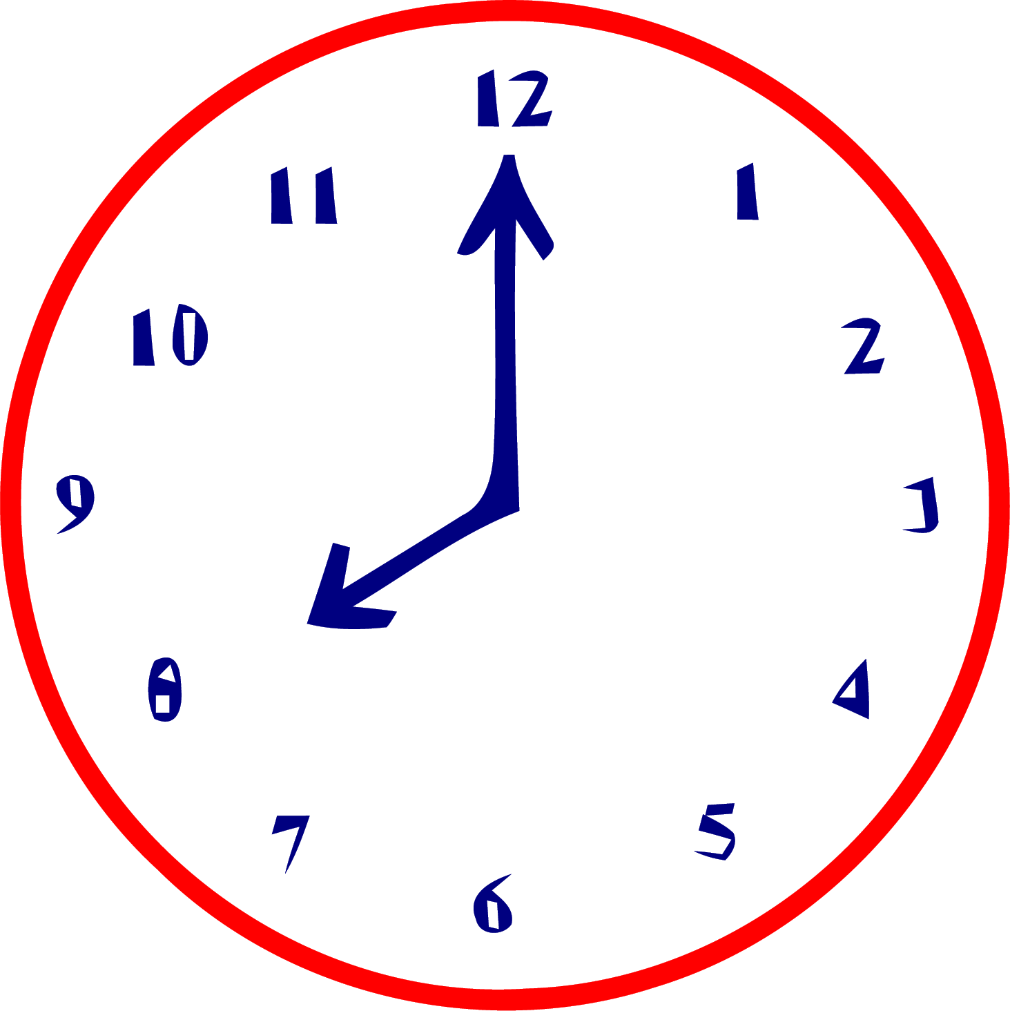 8 o'clock clipart