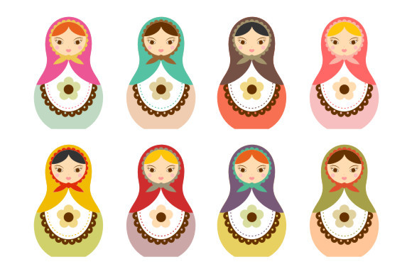 Russian Doll Clipart.