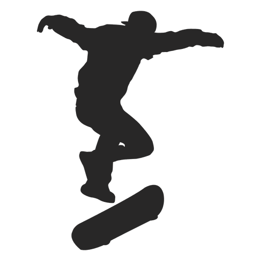 80s skateboard clipart sillouette Transparent pictures on F.