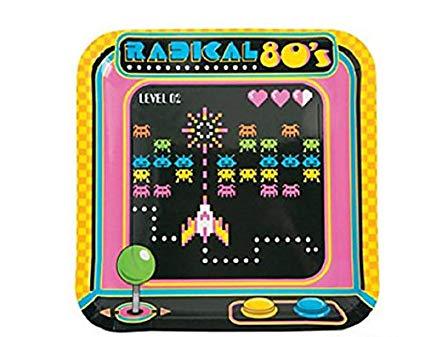 Amazon.com: 80's Arcade Video Game Themed Paper Party Dinner Plates.