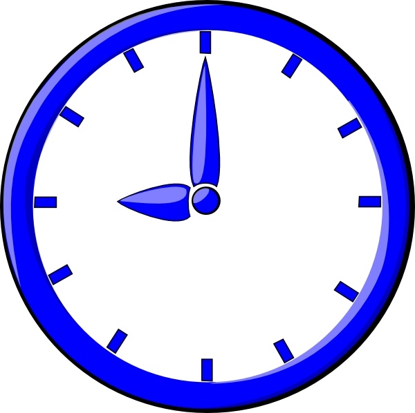 9 O\'clock clip art Free vector in Open office drawing svg.