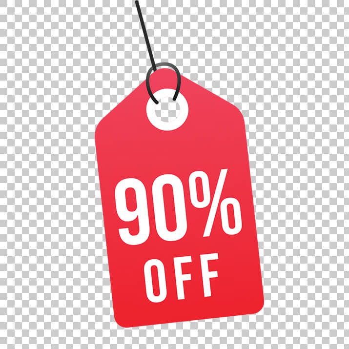 90 Percent Off Sale Tag PNG Image Free Download Searchpng.com.