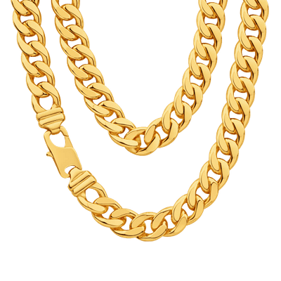 Thug Life Real Gold Chain transparent PNG.