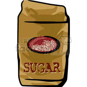 bag of sugar clipart. Royalty.