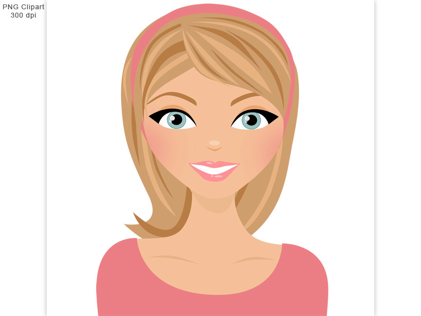 Blonde Hair Person Vector Clipart - wide 1