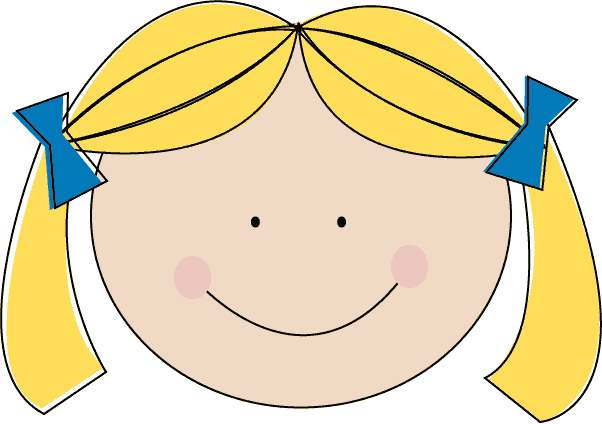 Blonde woman clipart.